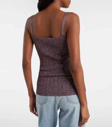 Valentino Lace-trimmed lamé top | Thumbnail 5 Valentino Lace-trimmed lamé top | Thumbnail 5