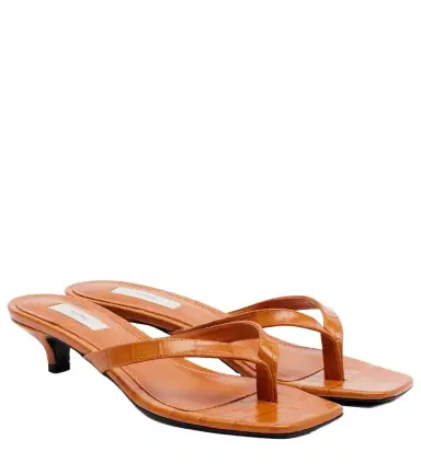 TOTEME Croc-effect leather thong sandals | Thumbnail 1 TOTEME Croc-effect leather thong sandals | Thumbnail 1
