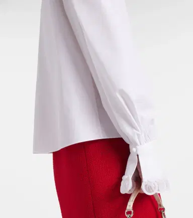 Valentino Embroidered cotton poplin blouse | Thumbnail 3