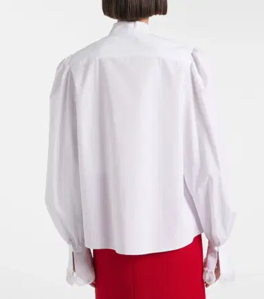 Valentino Embroidered cotton poplin blouse | Thumbnail 5