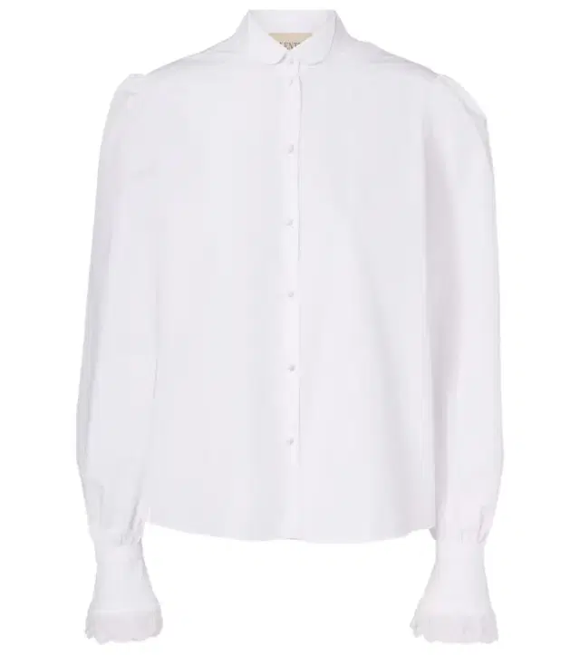 Valentino Embroidered cotton poplin blouse