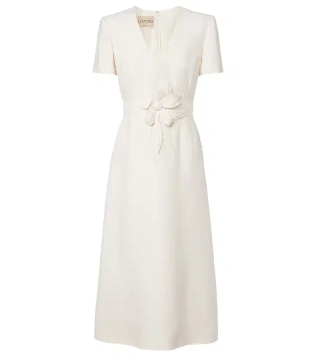Valentino Crepe Couture floral-appliqué midi dress