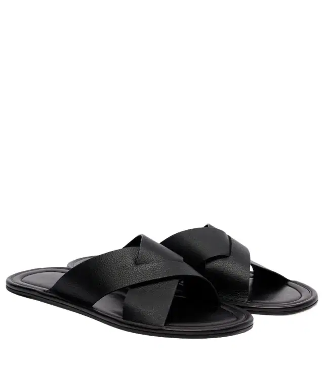 The Row Malick Cross leather sandals