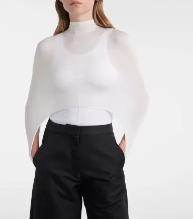 Alaïa Alaïa Knitted silk-blend top | Thumbnail 5