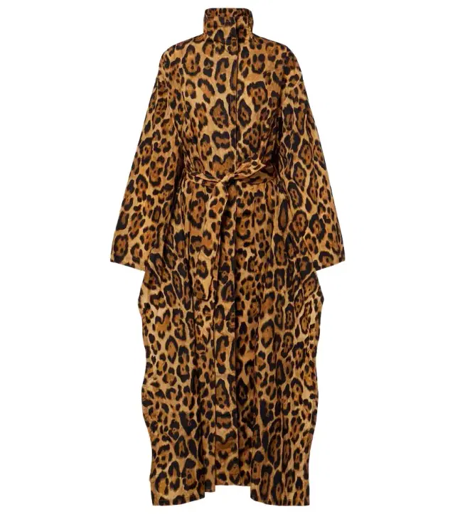 Alaia Alaïa Animal-print taffeta trench coat