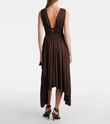 Alaïa Alaïa Deesse asymmetric jersey midi dress | Thumbnail 4