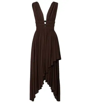 Alaïa Alaïa Deesse asymmetric jersey midi dress | Thumbnail 1