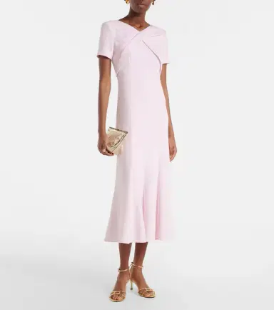 Roland Mouret Draped cady midi dress | Thumbnail 4
