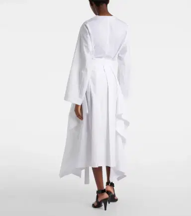 Alaïa Alaïa Cutout cotton poplin midi dress | Thumbnail 5 Alaïa Alaïa Cutout cotton poplin midi dress | Thumbnail 5