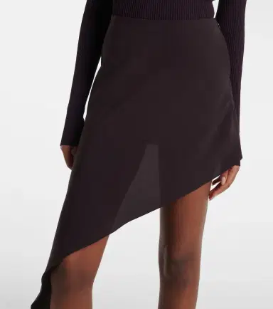 Alaïa Alaïa Asymmetric poplin miniskirt | Thumbnail 3