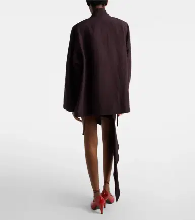 Alaïa Alaïa Asymmetric poplin miniskirt | Thumbnail 5