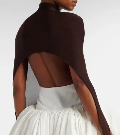 Alaïa Alaïa Open-back silk-blend turtleneck top | Thumbnail 2