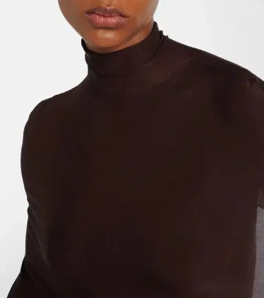 Alaïa Alaïa Open-back silk-blend turtleneck top | Thumbnail 4