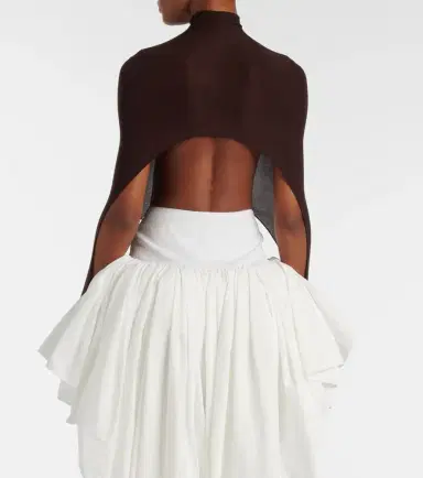 Alaïa Alaïa Open-back silk-blend turtleneck top | Thumbnail 6