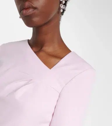 Roland Mouret Asymmetric draped crêpe midi dress | Thumbnail 3 Roland Mouret Asymmetric draped crêpe midi dress | Thumbnail 3