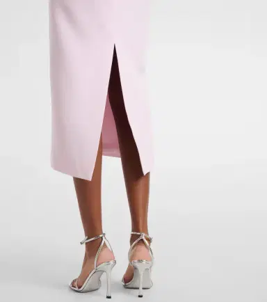 Roland Mouret Asymmetric draped crêpe midi dress | Thumbnail 4 Roland Mouret Asymmetric draped crêpe midi dress | Thumbnail 4