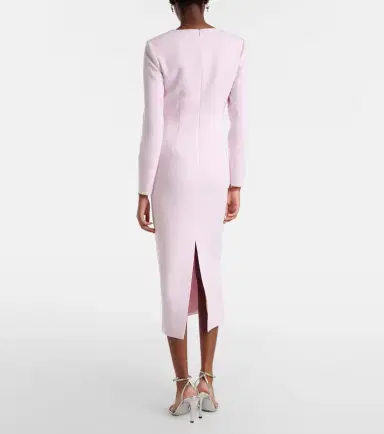 Roland Mouret Asymmetric draped crêpe midi dress | Thumbnail 6 Roland Mouret Asymmetric draped crêpe midi dress | Thumbnail 6
