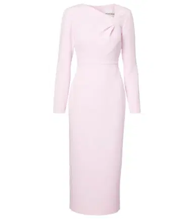 Roland Mouret Asymmetric draped crêpe midi dress | Thumbnail 1 Roland Mouret Asymmetric draped crêpe midi dress | Thumbnail 1