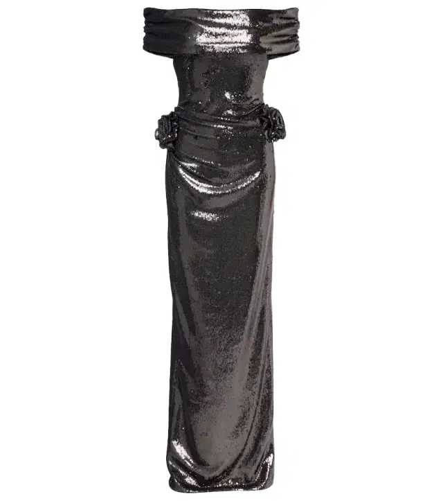 Roland Mouret Embellished floral-appliqué gown