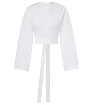 Alaia Alaïa Cotton poplin crop top | Thumbnail 1