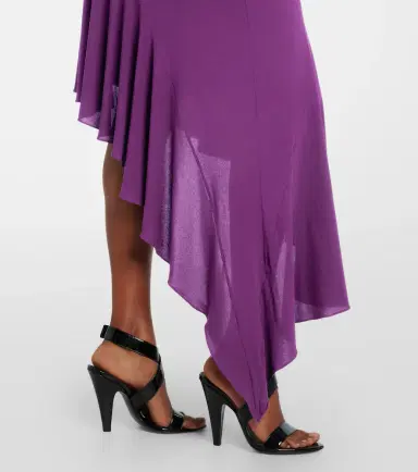 Alaïa Alaïa Asymmetric jersey midi dress | Thumbnail 5