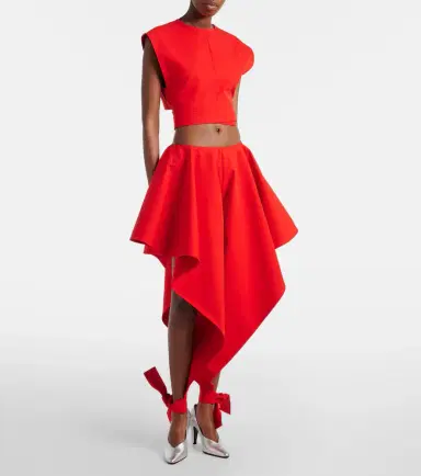 Alaïa Alaïa Belted cotton gabardine crop top | Thumbnail 6