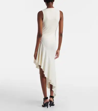 Alaïa Alaïa Asymmetric jersey midi dress | Thumbnail 4