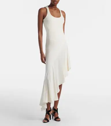 Alaïa Alaïa Asymmetric jersey midi dress | Thumbnail 6