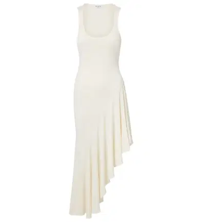 Alaïa Alaïa Asymmetric jersey midi dress | Thumbnail 1