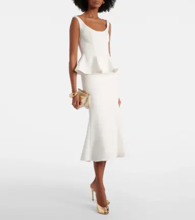 Roland Mouret Crêpe midi skirt | Thumbnail 5