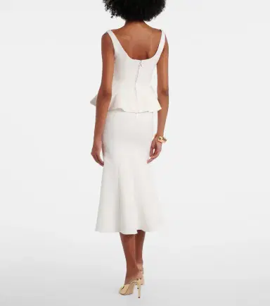 Roland Mouret Crêpe midi skirt | Thumbnail 6