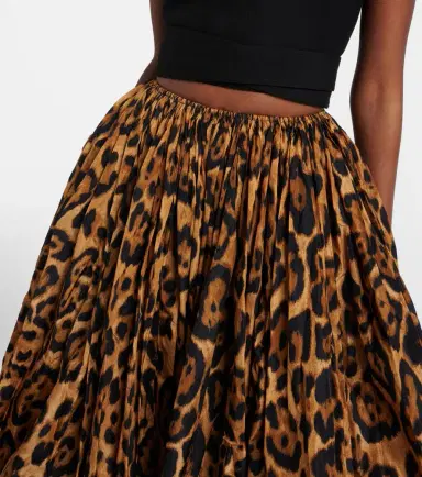 Alaïa Alaïa Leopard-print taffeta midi skirt | Thumbnail 3