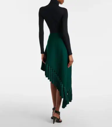 Alaïa Alaïa Asymmetric wool gabardine midi skirt | Thumbnail 2 Alaïa Alaïa Asymmetric wool gabardine midi skirt | Thumbnail 2