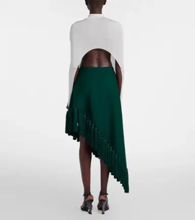 Alaïa Alaïa Asymmetric wool gabardine midi skirt | Thumbnail 6 Alaïa Alaïa Asymmetric wool gabardine midi skirt | Thumbnail 6