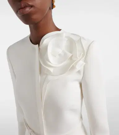 Roland Mouret Floral-appliqué crêpe jacket | Thumbnail 2 Roland Mouret Floral-appliqué crêpe jacket | Thumbnail 2