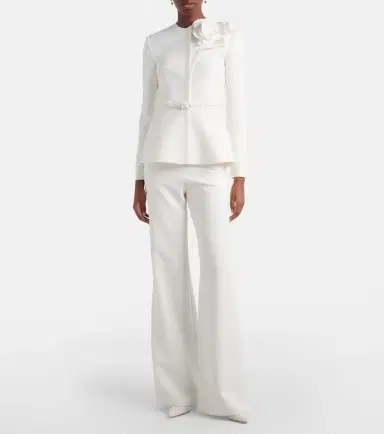Roland Mouret Floral-appliqué crêpe jacket | Thumbnail 5 Roland Mouret Floral-appliqué crêpe jacket | Thumbnail 5