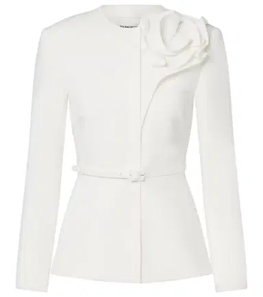 Roland Mouret Floral-appliqué crêpe jacket | Thumbnail 1 Roland Mouret Floral-appliqué crêpe jacket | Thumbnail 1