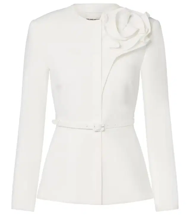 Roland Mouret Floral-appliqué crêpe jacket