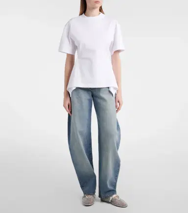 Alaïa Alaïa Draped cotton jersey T-shirt | Thumbnail 2