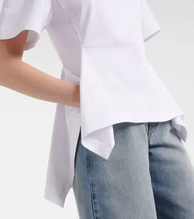 Alaïa Alaïa Draped cotton jersey T-shirt | Thumbnail 4