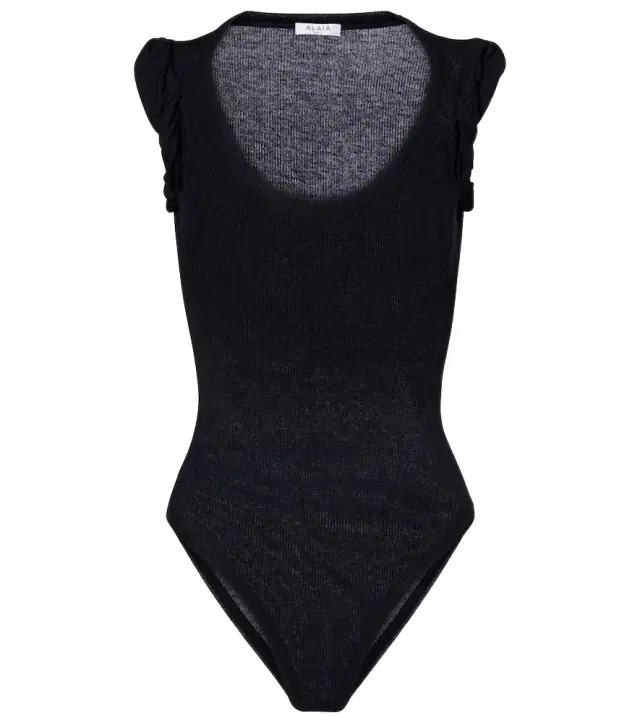 Alaïa Ribbed-knit bodysuit