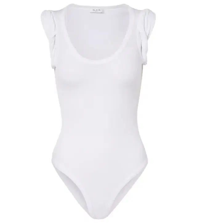 Alaïa Ribbed-knit bodysuit