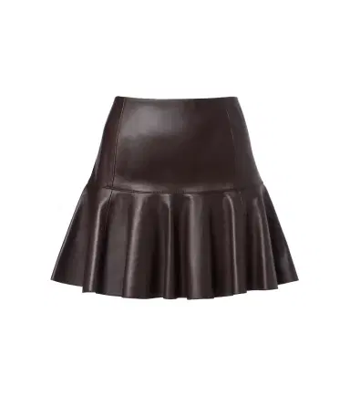 Alaïa Alaïa Pleated leather miniskirt | Thumbnail 1