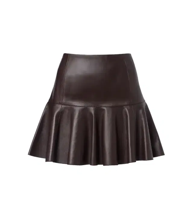 Alaia Alaïa Pleated leather miniskirt