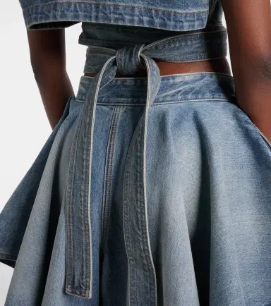 Alaïa Alaïa Belted denim crop top | Thumbnail 6 Alaïa Alaïa Belted denim crop top | Thumbnail 6