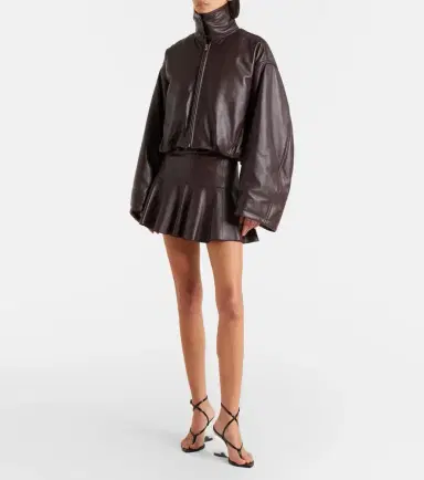 Alaïa Alaïa Layered leather bomber jacket | Thumbnail 3