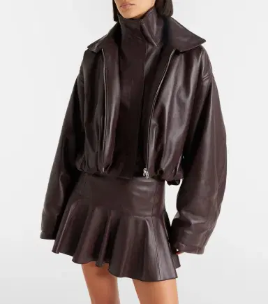 Alaïa Alaïa Layered leather bomber jacket | Thumbnail 5