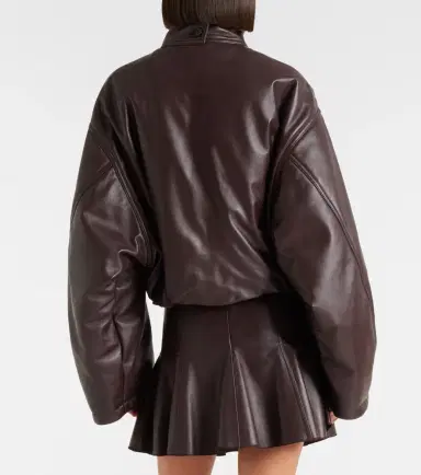 Alaïa Alaïa Layered leather bomber jacket | Thumbnail 6