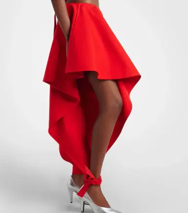 Alaïa Alaïa Ruffled cotton gabardine tapered pants | Thumbnail 3 Alaïa Alaïa Ruffled cotton gabardine tapered pants | Thumbnail 3