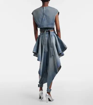 Alaïa Alaïa Draped tapered jeans | Thumbnail 4 Alaïa Alaïa Draped tapered jeans | Thumbnail 4